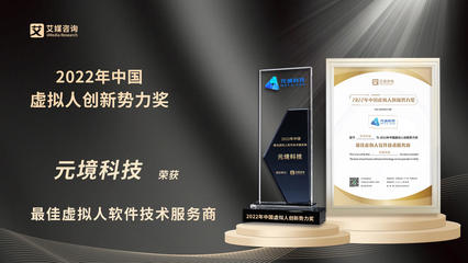 元境科技斩获“最佳虚拟人软件技术服务商”大奖，引领虚拟人产业技术创新